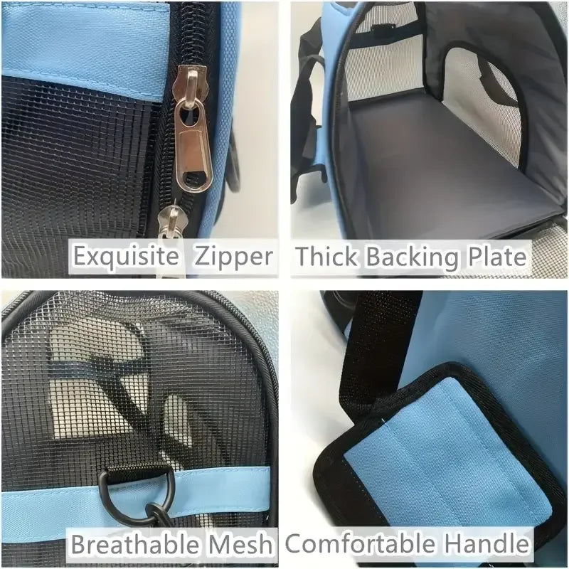 Soft-Sided Pet Carrier Bag | Portable & Foldable Travel Carrier for Cats, Dogs & Puppies
