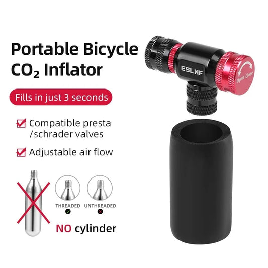 ESLNF Mini Bicycle CO₂ Pump Portable Tire Inflator