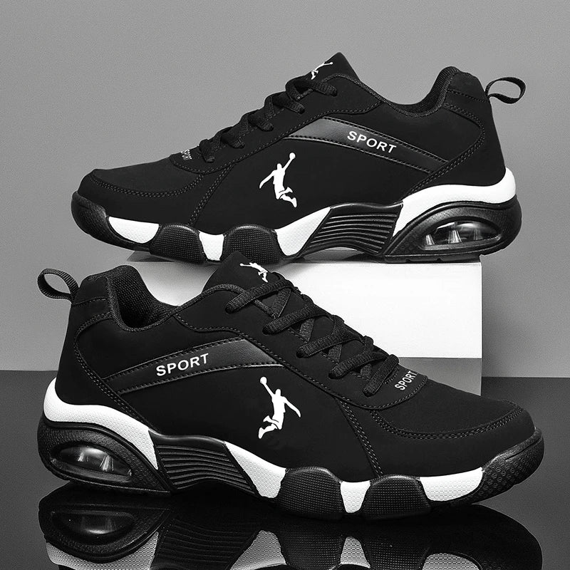 Men’s Lightweight Running Shoes Breathable Lace-Up Sneakers Outdoor Sports Tennis Walking Shoes Casual Athletic Shoe