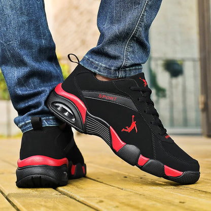 Men’s Lightweight Running Shoes Breathable Lace-Up Sneakers Outdoor Sports Tennis Walking Shoes Casual Athletic Shoe