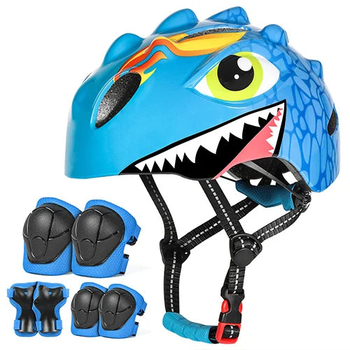 VICTGOAL Kids Safety Gear Set – 3D Cartoon Helmet with Knee & Elbow Pads for Cycling, Balance Bike & Roller Skating