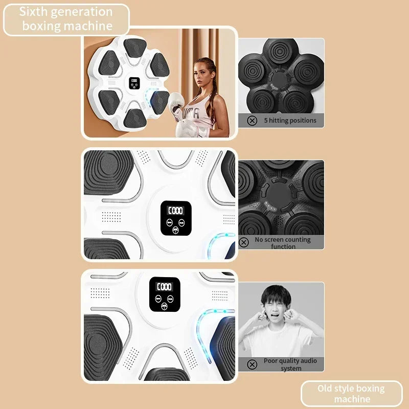 Smart Music Boxing Machine – Interactive Fitness Trainer for Adults & Children