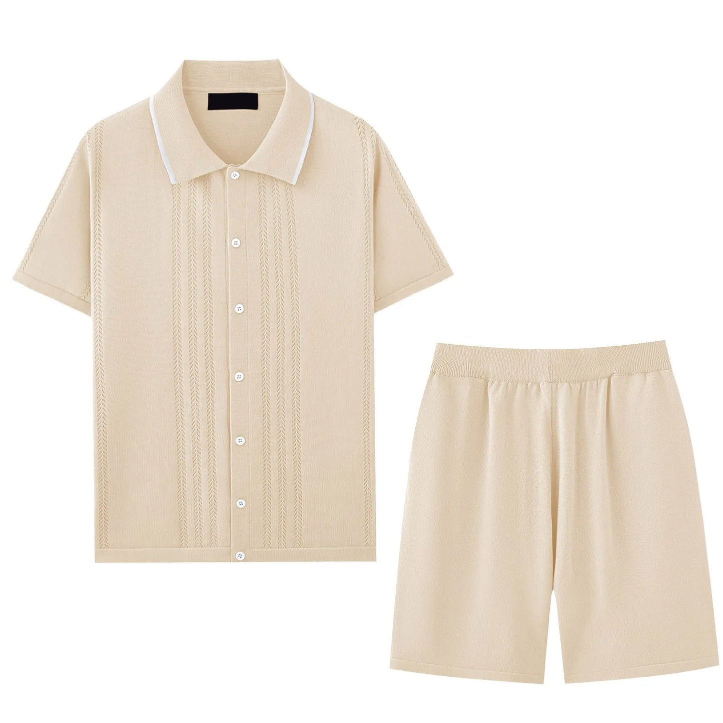 Man Sets Mens Single Breasted Shirts Sets Button Down Shirt Shorts 2 Piece Outfits Pants Prom Suits For Men Man Clothes