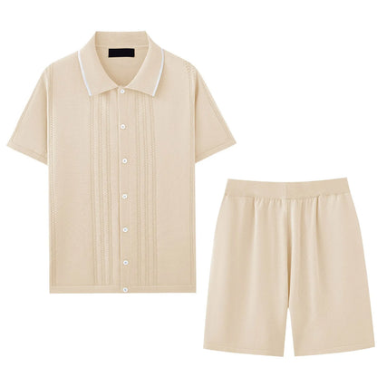 Man Sets Mens Single Breasted Shirts Sets Button Down Shirt Shorts 2 Piece Outfits Pants Prom Suits For Men Man Clothes