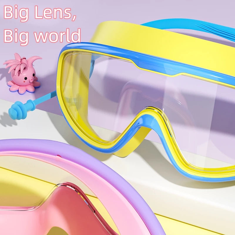 Kids Swimming Goggles – HD Anti-Fog Waterproof Swim Glasses for Boys and Girls