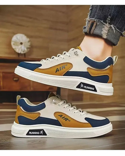 Trend 2025 Men’s Leather Low-Top Casual Shoes – Stylish & Comfortable