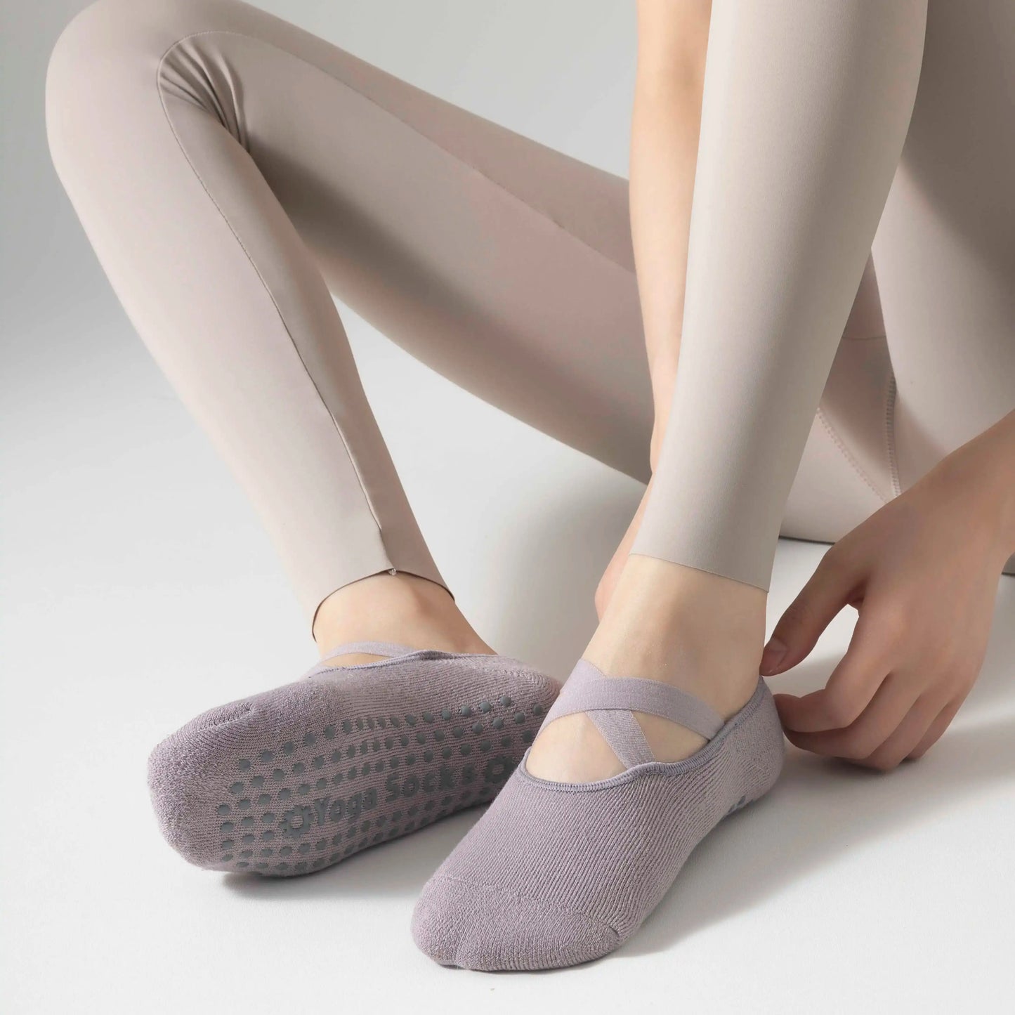 Women’s Anti-Slip Yoga & Pilates Socks – Knee-High Comfort and Stability