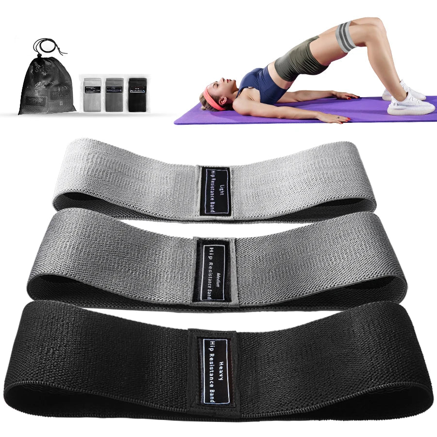 Fabric Resistance Hip Booty Bands – Unisex Glute & Thigh Workout Loops
