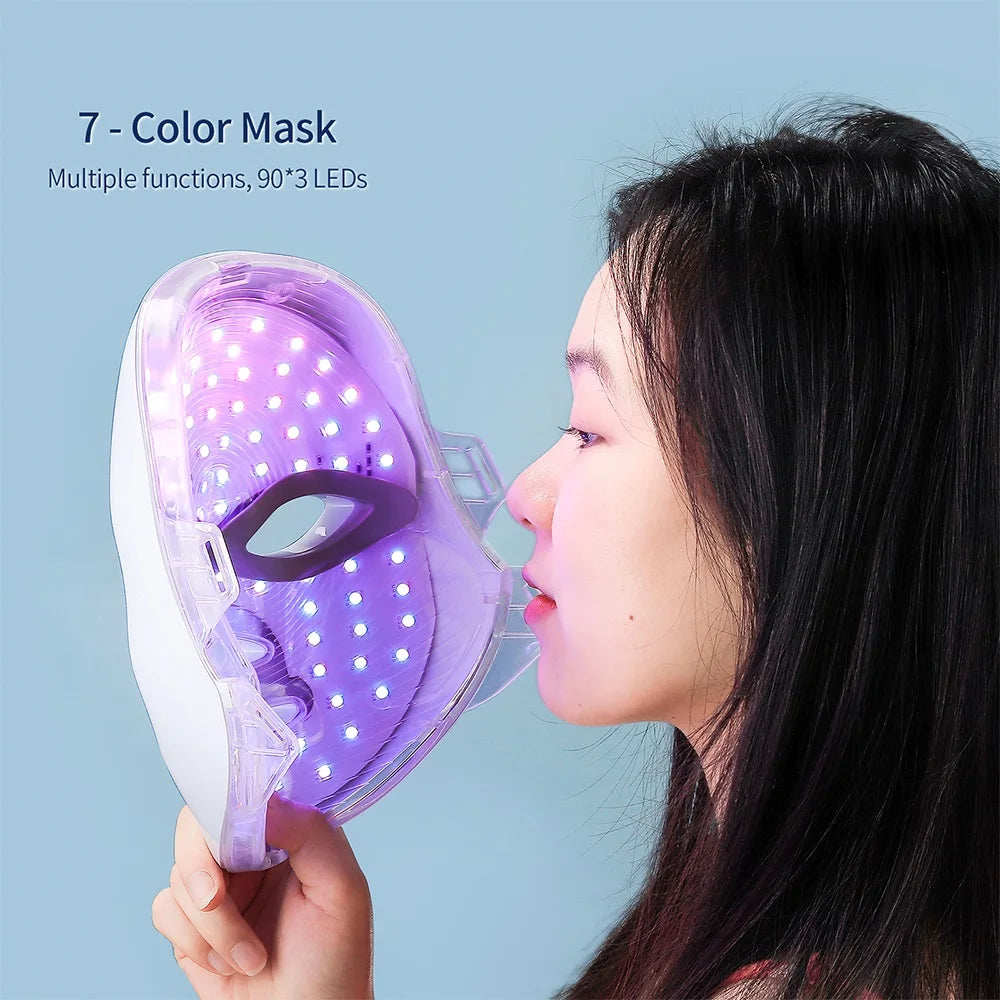 LED Face and Neck Beauty Machine – 7-Color Facial Mask