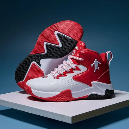 Kids Basketball Shoes Boys Girls Breathable Non-Slip High Top Training Sneakers Indoor Outdoor Sports Shoes