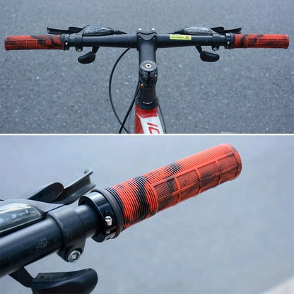 TPR Aluminum Alloy Lock-On Bicycle Handlebar Grips – Non-Slip MTB Bike Grips