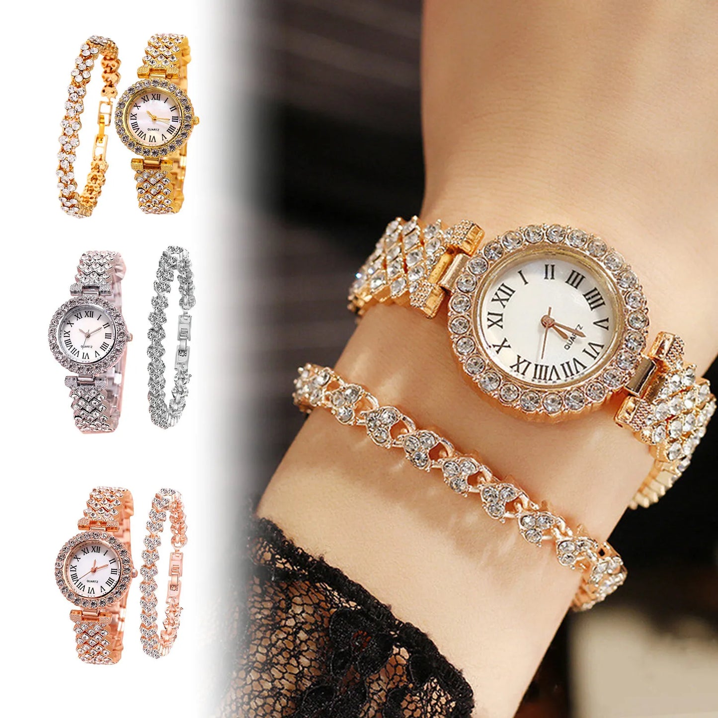 Watch For Women Watches 2025 Best Selling Products Luxury Watch Luxury Brand Reloj Mujer Watch Bracelet Set Diamond Steel Band