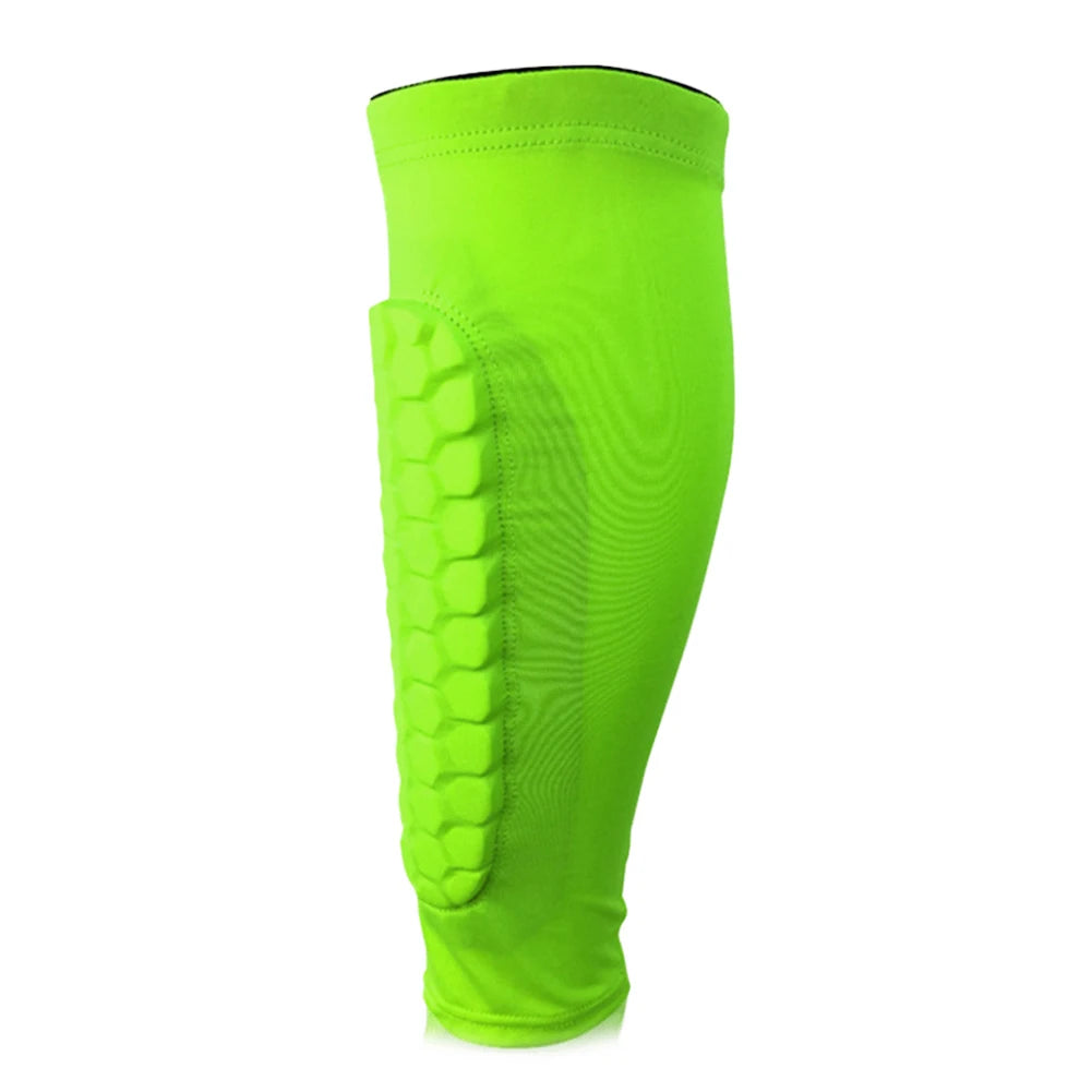HUAN-Qzta 1pc Football Shin Guard Pad – Honeycomb Leg Calf Protection for Outdoor Sports