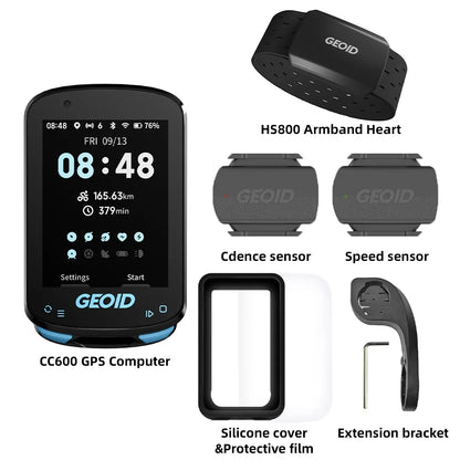 GEOID CC600 Smart Bike Computer – Color Screen GPS with WiFi & ANT+