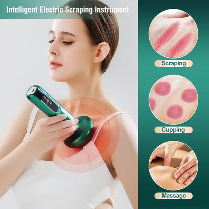 Hailicare Electric Cupping & Scraping Massager – 12-Level Adjustable Vacuum Suction with Infrared Heating