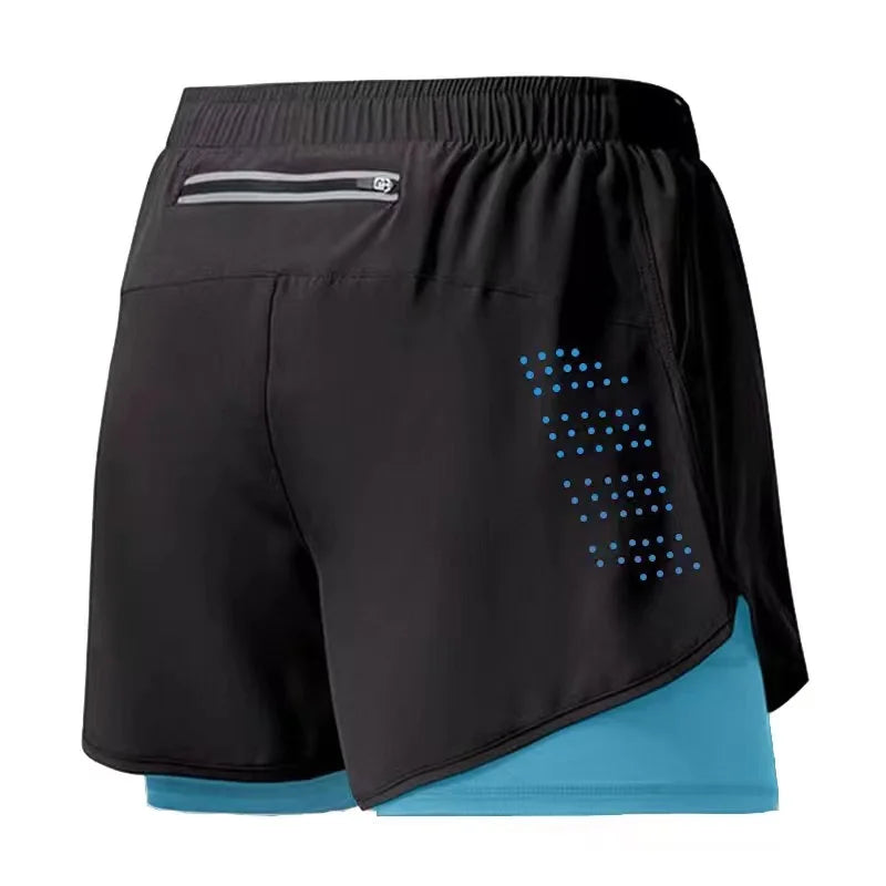 Men’s Quick-Drying Running Shorts – Solid Black Fitness Shorts