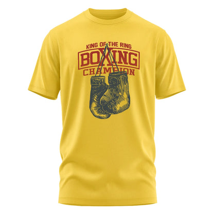 BOLF King of The Ring Boxing Champion Printed T-Shirt – Men’s Casual Unisex Tee