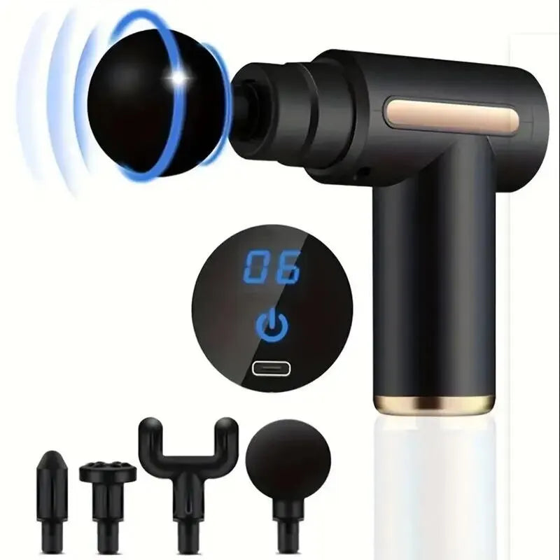 Portable Fascia Vibration Massage Gun – Deep Muscle Relaxation for Body, Neck & Back