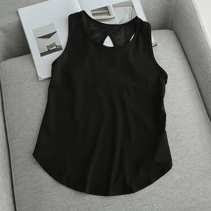Women’s Quick Dry Workout Tank Top – Breathable Mesh Back Loose Fit Yoga, Running & Fitness Vest
