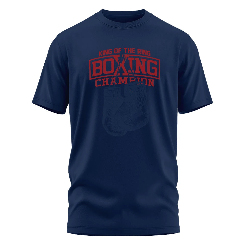 BOLF King of The Ring Boxing Champion Printed T-Shirt – Men’s Casual Unisex Tee