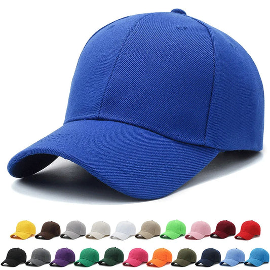 Unisex Plain Baseball Cap Adjustable Snapback Hat Casual Streetwear Dad Cap for Men & Women