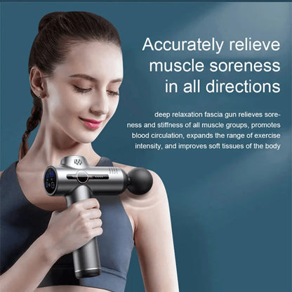 Portable Fascia Vibration Massage Gun – Deep Muscle Relaxation for Body, Neck & Back