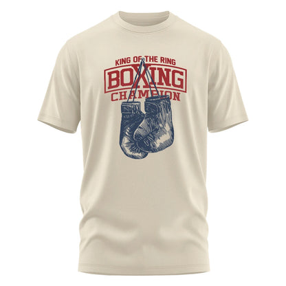 BOLF King of The Ring Boxing Champion Printed T-Shirt – Men’s Casual Unisex Tee