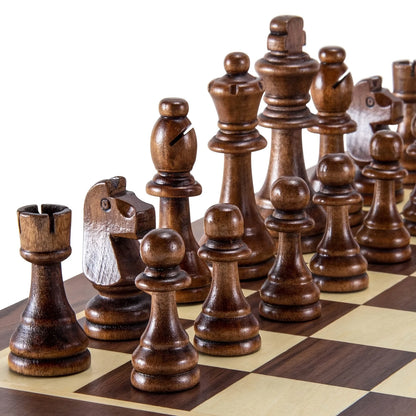 32-Piece Wooden Chess Set – Standard Staunton Tournament Pieces (8cm King Height)