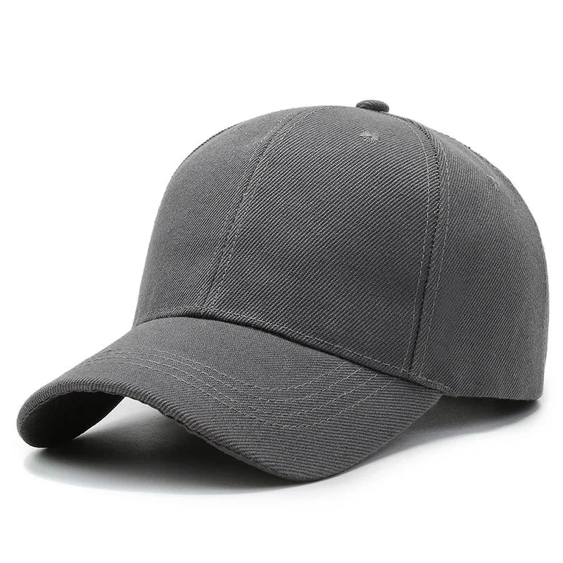 Unisex Plain Baseball Cap Adjustable Snapback Hat Casual Streetwear Dad Cap for Men & Women