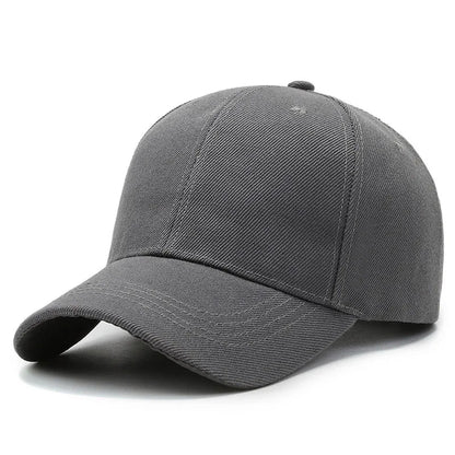 Unisex Plain Baseball Cap Adjustable Snapback Hat Casual Streetwear Dad Cap for Men & Women
