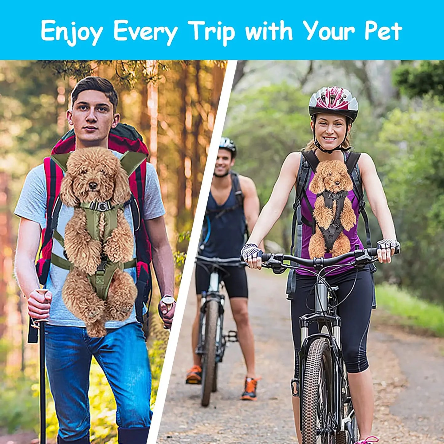 Pet Dog & Cat Backpack Carrier | Adjustable, Breathable, Lightweight