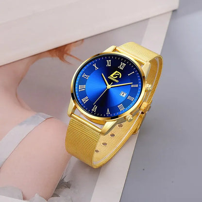 DIJANES Quartz Wristwatch – Men’s Fashion & Casual Complete Calendar Watch