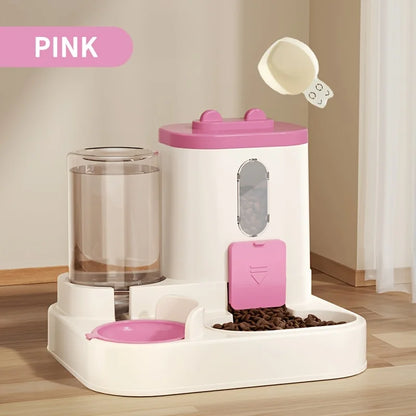 2-in-1 Automatic Cat Food & Water Dispenser