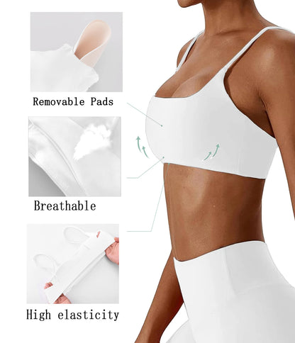 OVESPORT Nylon Sports Bra – Women's High-Performance Fitness & Yoga Top