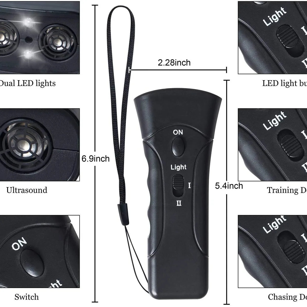 Double Ultrasonic Dog Repeller – High-Power Anti-Barking Device for Dogs