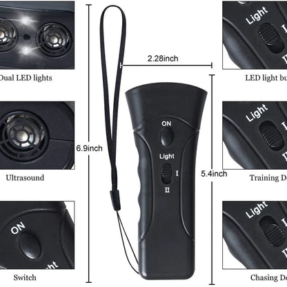 Double Ultrasonic Dog Repeller – High-Power Anti-Barking Device for Dogs