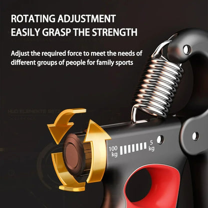 Hand Grip Strengthener with LCD Counter – Adjustable 5–100KG