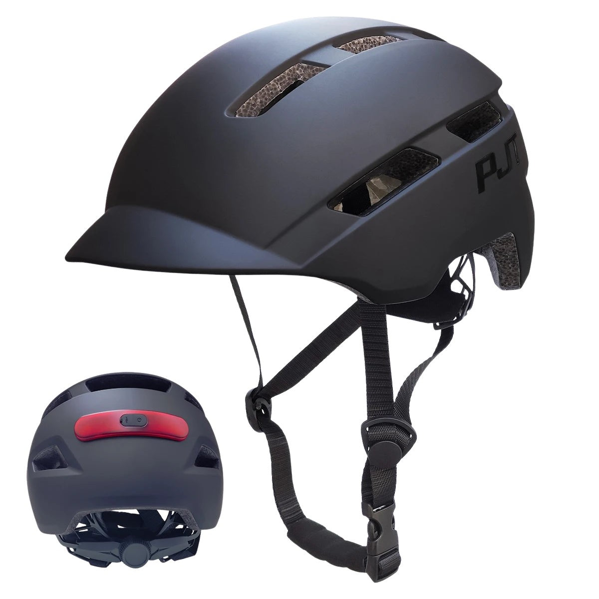 PJT In-Mold Cycling Helmet – USB Rechargeable Tail Light, Mountain & Road Bike Safety Helmet (Model P-6)