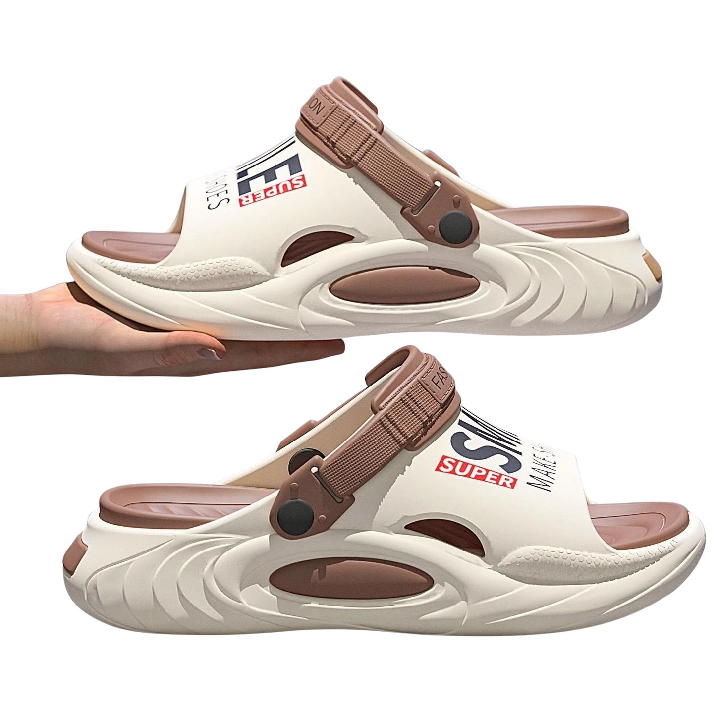 2025 Summer & Spring Support Slides for Men – Cushioned Thick Sole Pain Relief Slippers