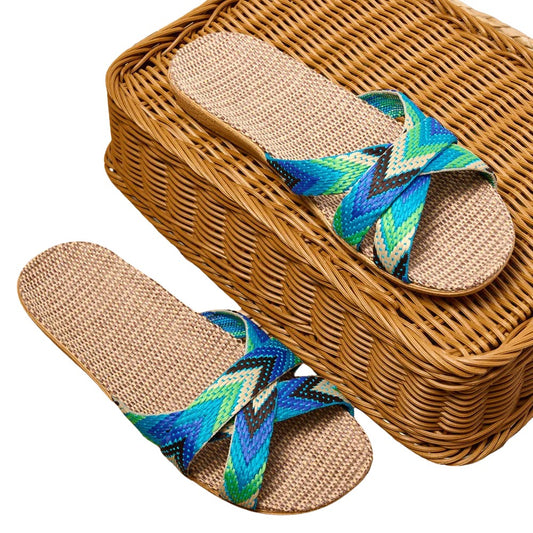 Indoor Women’s Linen Slippers – Lightweight Summer Home Shoes for Couples