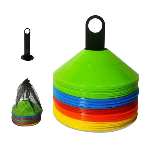 10pcs Kids Football Training Cone Set – Pro Disc Agility Cones