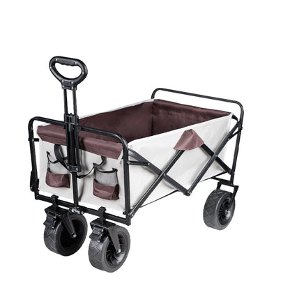 Collapsible Folding Utility Wagon – Heavy-Duty Portable Outdoor Cart for Beach, Camping & Garden