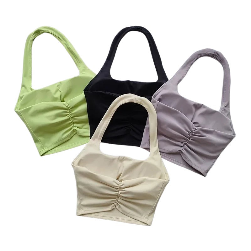 SKINOFSKIN Women’s Fitness Bra – Backless Gym & Yoga Crop Top for Running and Workouts