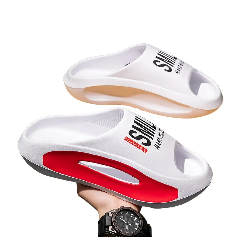 2025 Summer & Spring Support Slides for Men – Cushioned Thick Sole Pain Relief Slippers