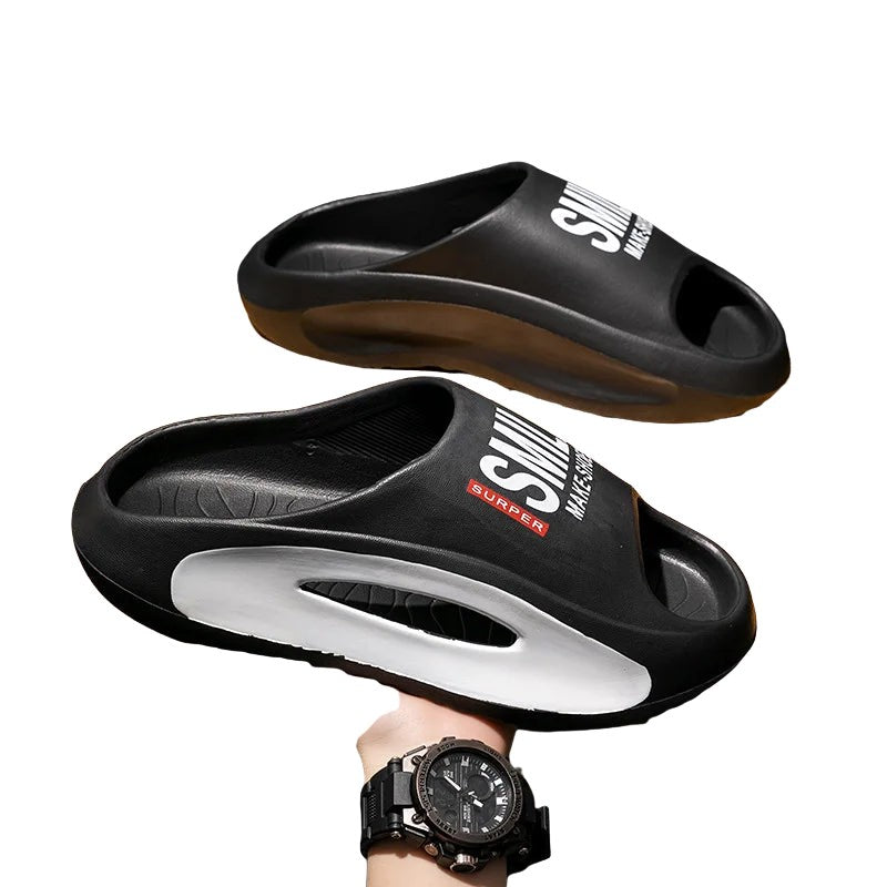 2025 Summer & Spring Support Slides for Men – Cushioned Thick Sole Pain Relief Slippers