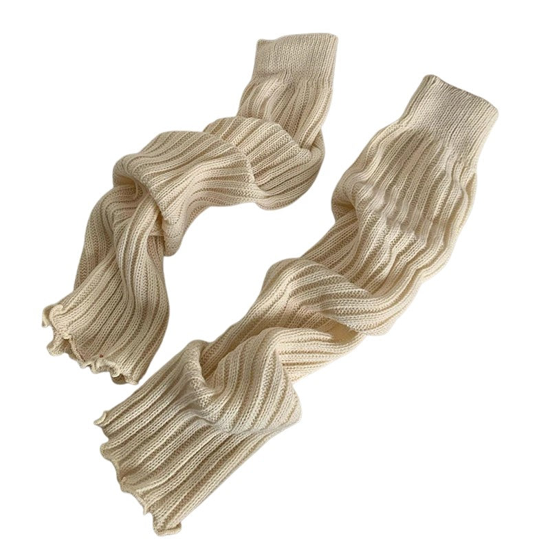 57cm Japanese Lolita Leg Warmers – Knitted Winter Ankle Warmers & Calf Compression Sleeves