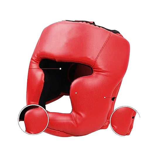 Boxing Helmet – Leather Martial Arts Head Guard for Adults & Kids