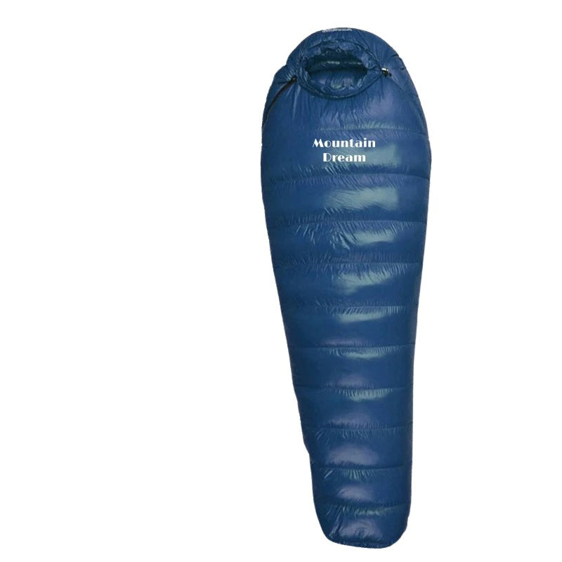 KOSRTON White Goose Down Sleeping Bag – Mummy Style, 3-Season, Winter Camping, Lightweight & Warm