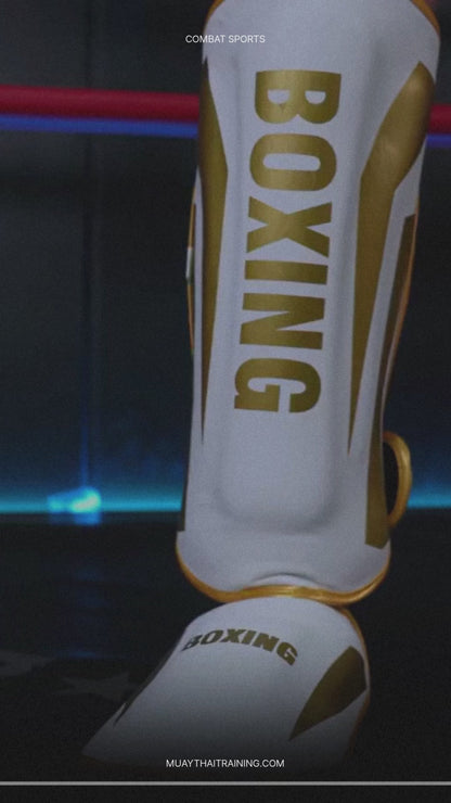 Muay Thai Shin Guards & Instep Protection – Thickened Sanda Boxing Leg Guards for Kickboxing, MMA Training & Combat Sports (Unisex)